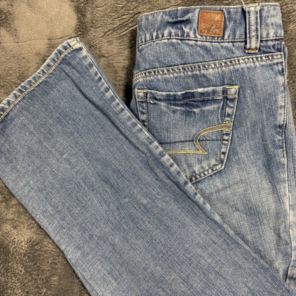 American Eagle‎ Bootcut Jeans Womens 6 Blue Low Rise Medium Wash Denim 1274